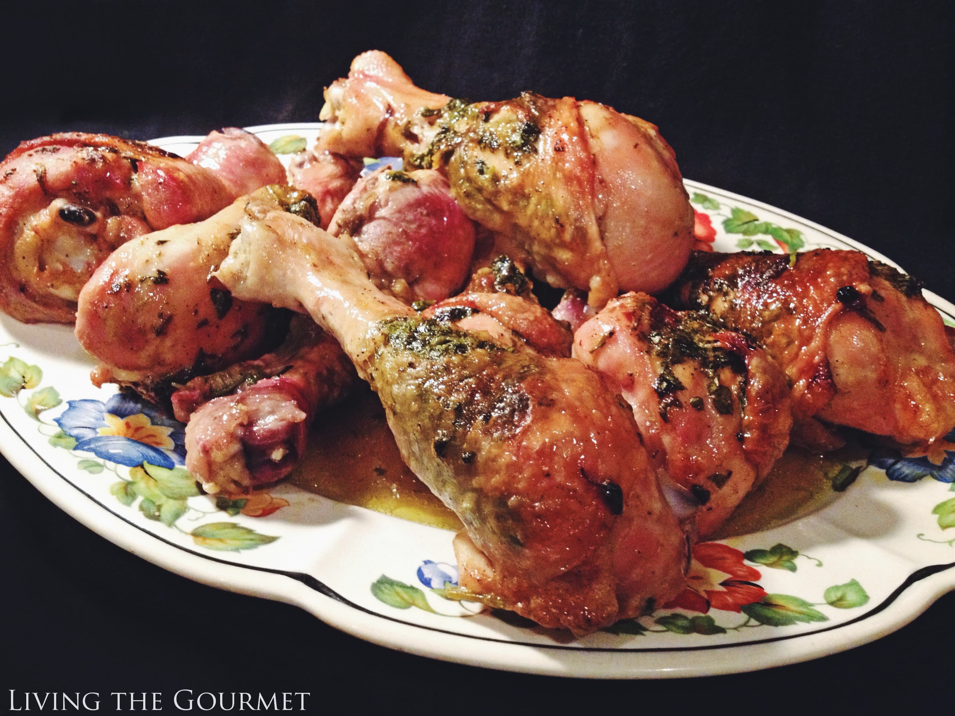 Cilantro Stuffed Chicken Drumsticks