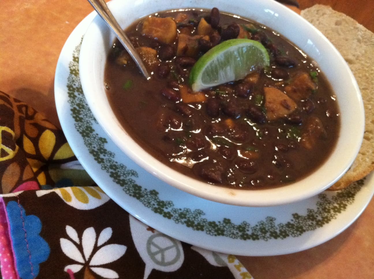 Caribbean black bean and sweet potato soup