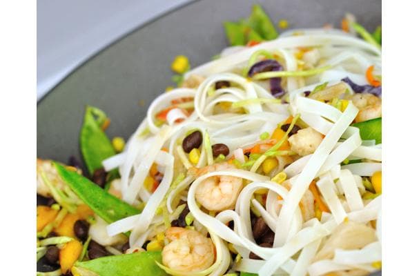 Black Bean Mango Stir Fry with Cilantro Lime Coconut Sauce