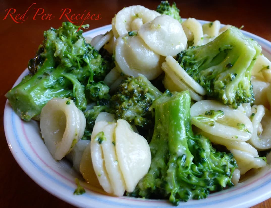Orecchiette with Brown Butter, Broccoli, Pine Nuts, and Basil