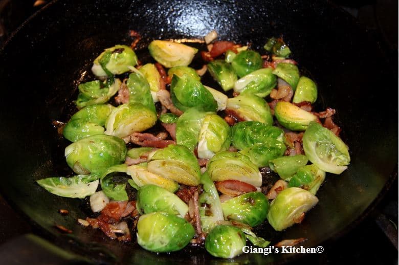 Brussels Sprouts with Bacon and Shallots