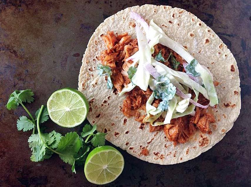 Pork Carnitas with Chipotle BBQ Sauce and Slaw