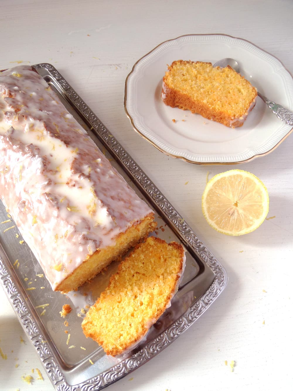 Carrot Coconut Cake with Lemon Frosting