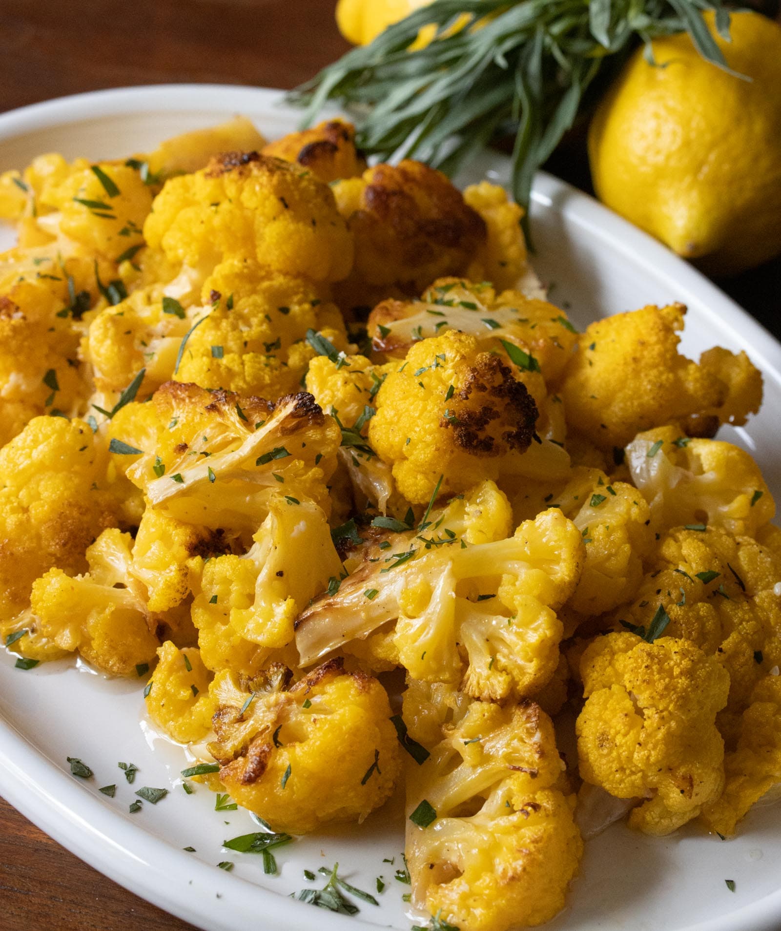 Roasted Cauliflower with Lime Dressing  at Giangi's Kitchen