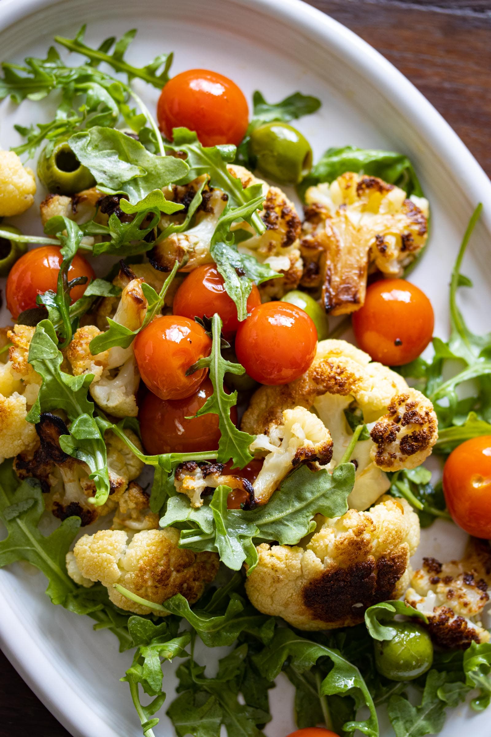 Cauliflower with Olives and Cherry Tomatoes