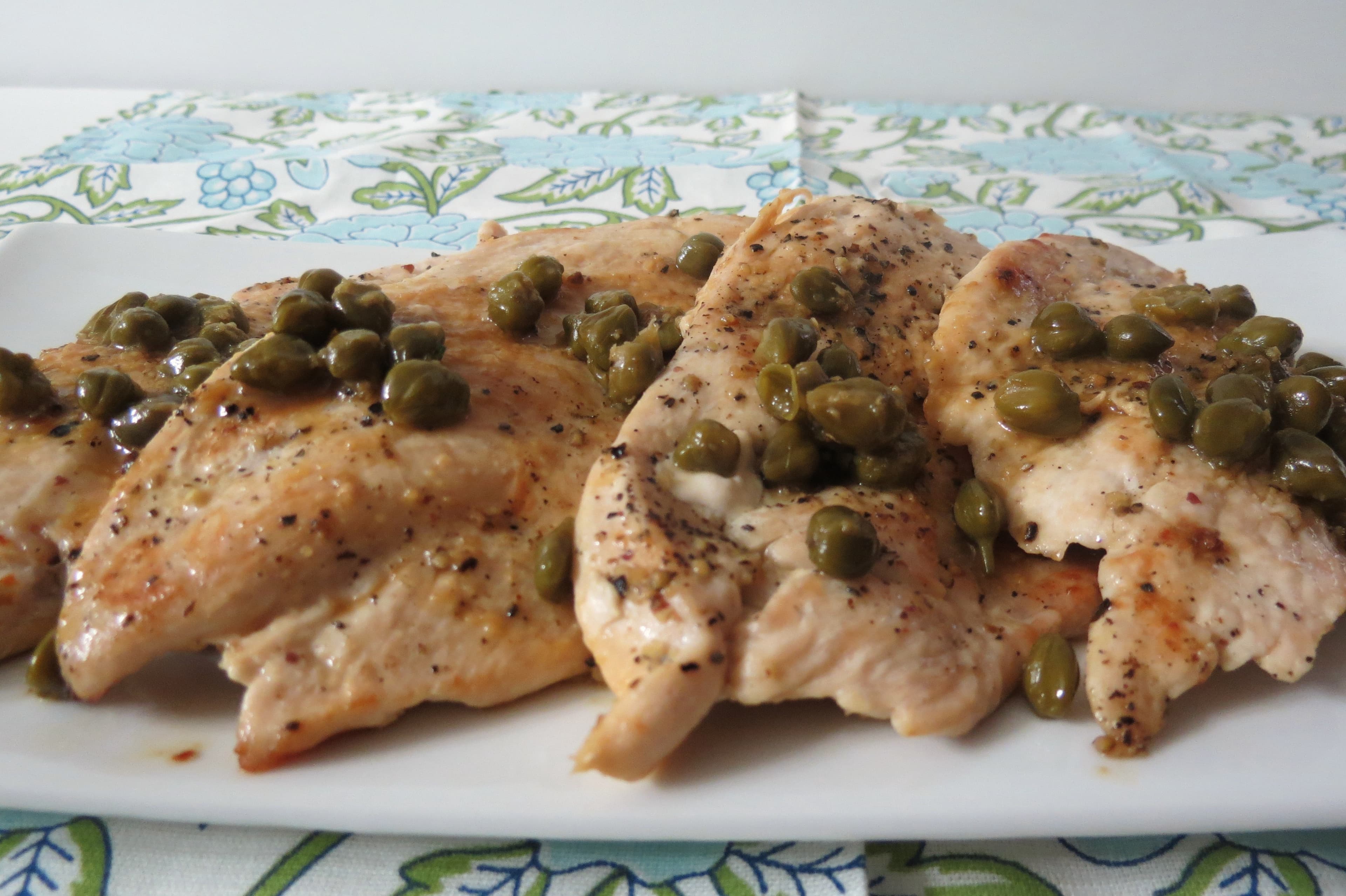 Chicken Piccata with lemon sauce and capers