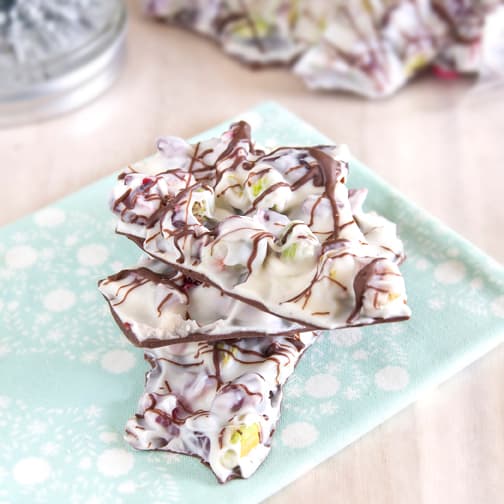Cranberry Pistachio Chocolate Bark