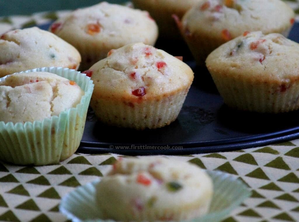 Eggless Tutti Frutti Muffin