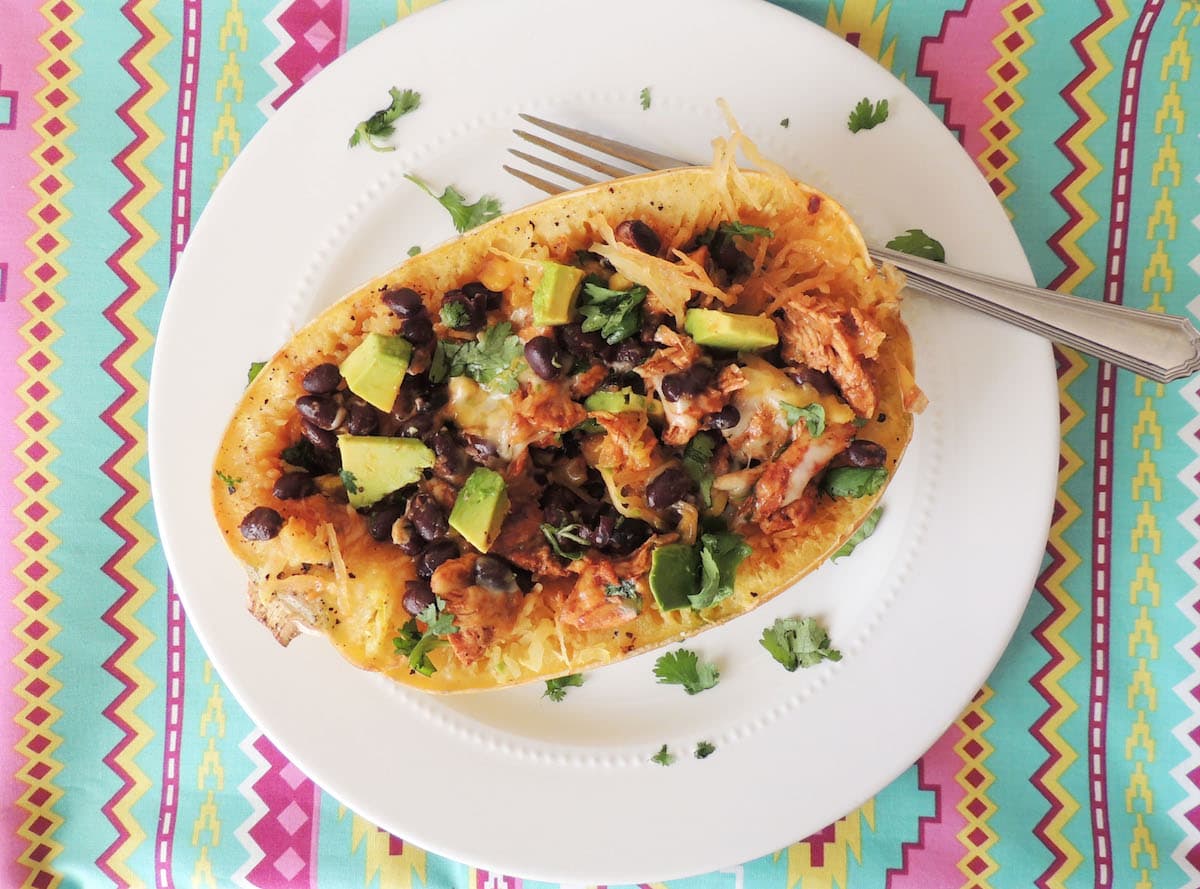 Enchilada Stuffed Spaghetti Squash