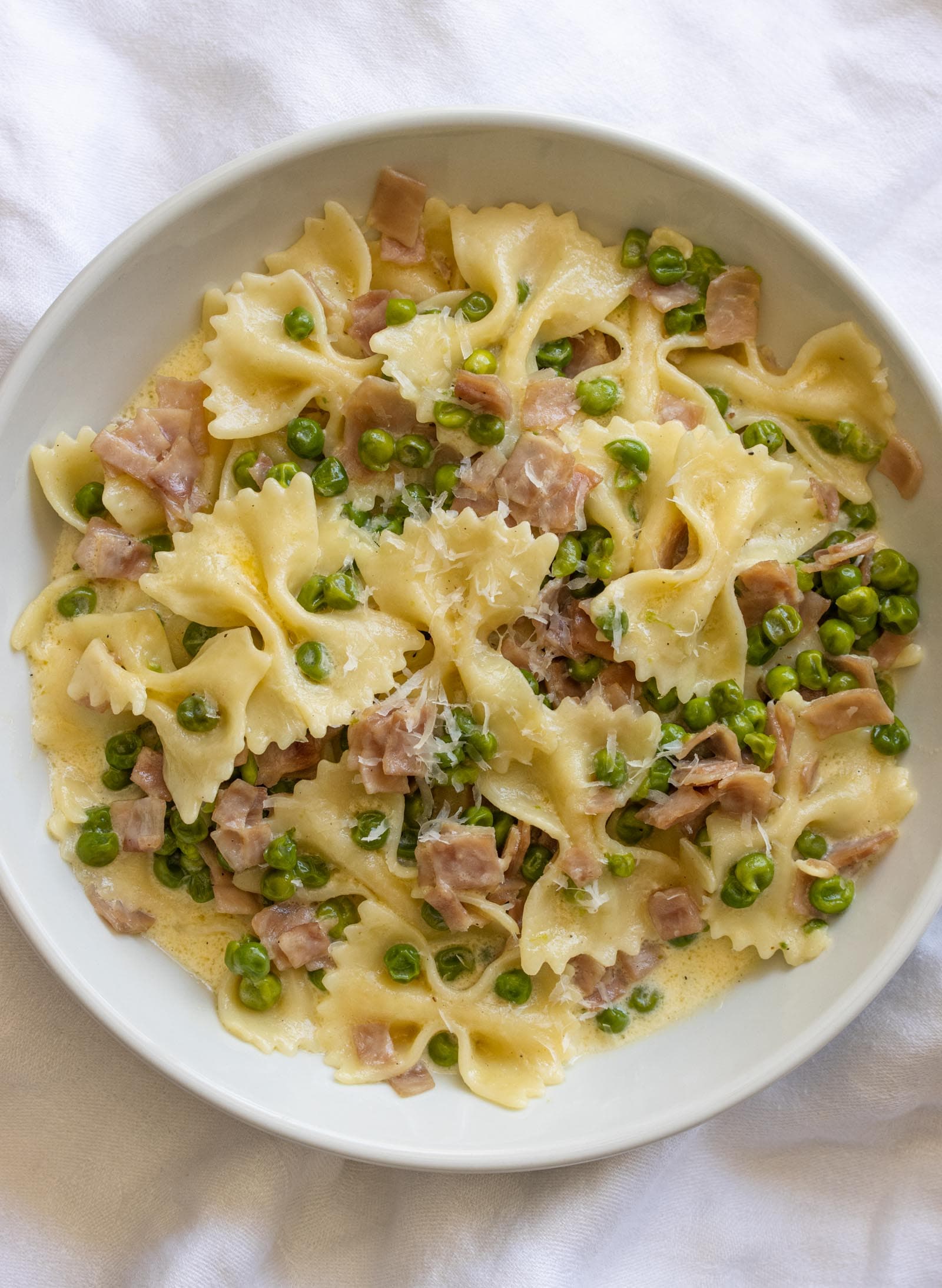 Farfalle with Peas, Ham, & Cream Giangi's Kitchen