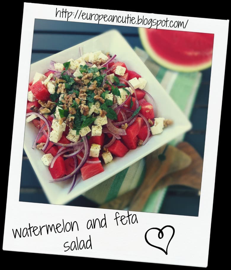 watermelon and feta salad ♥