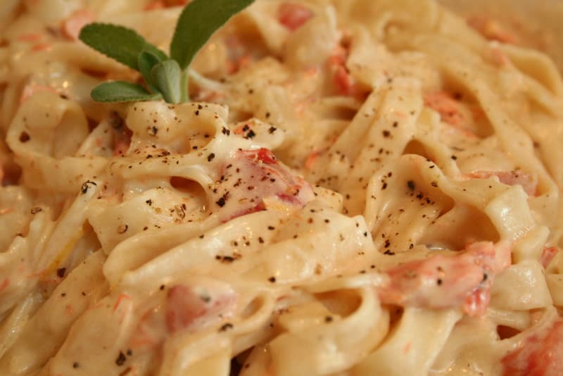 Smoked Salmon Fettuccine