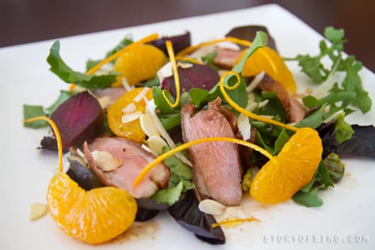 Warm Duck Salad With Roasted Beetroot