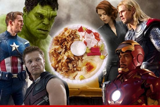 'Avengers' grab post-battle shawarma
