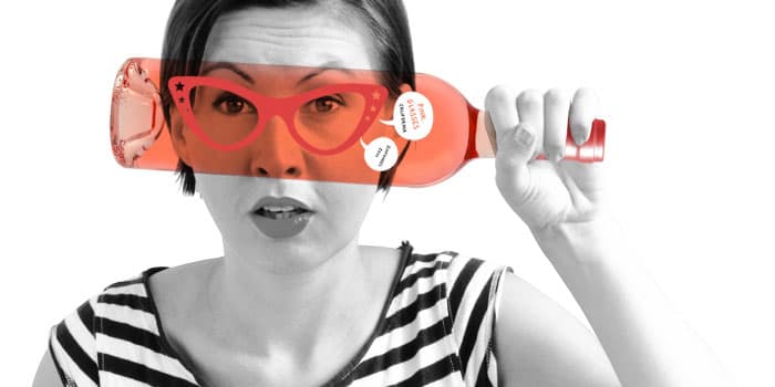 Pink Glasses Bottles