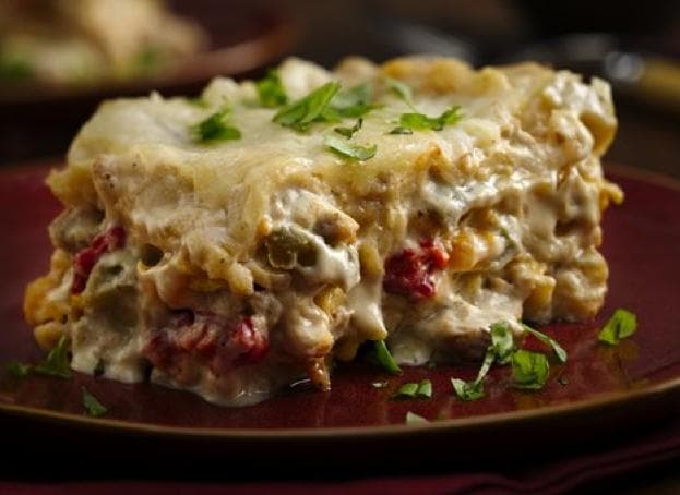 Slow Cooker Lasagna Alfredo