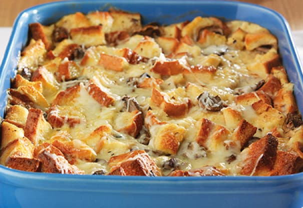 Mushroom Bread Pudding