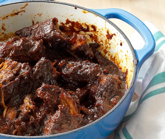 Bourbon Rhubarb Oven Barbecued Pork Ribs