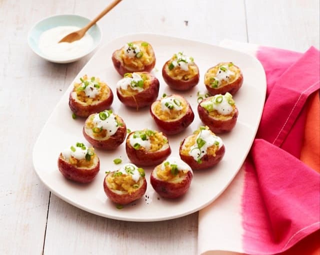Game Day Appetizer: Twice Baked Red Hot Potatoes