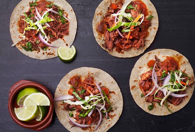 Touchdown Tacos with Mezcal-Lime Coleslaw