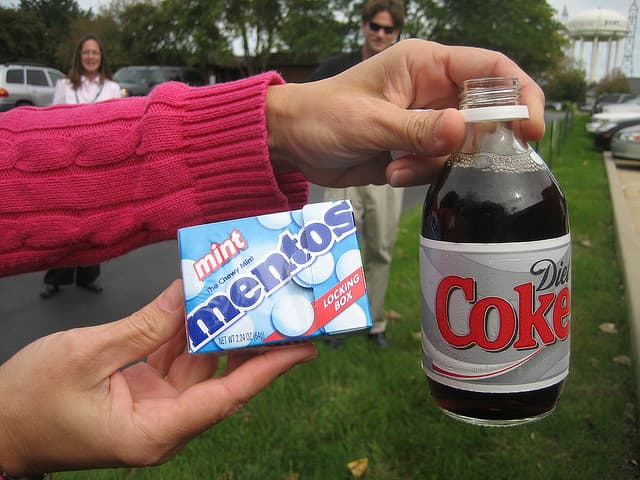 Diet Coke and Mentos 