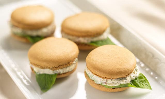 Savory Tomato Feta Basil Macarons