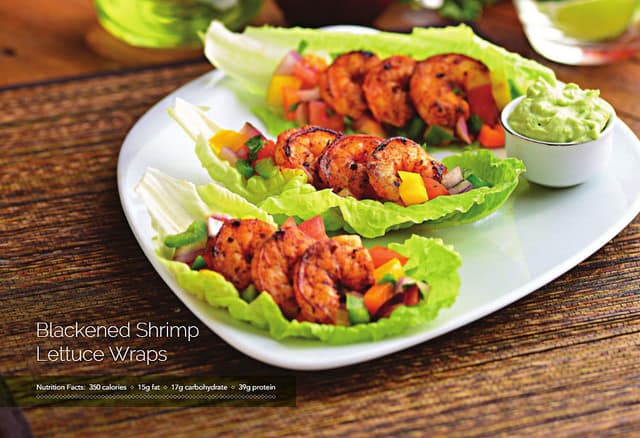 Blackened Shrimp Lettuce Wraps