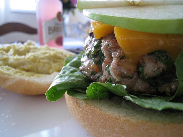 cheddar chive turkey burger