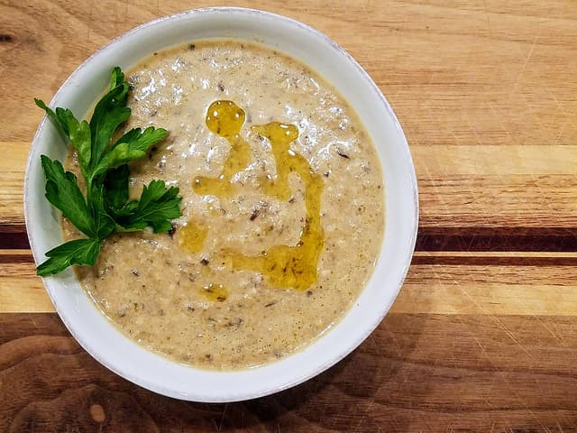 Roasted Cream of Mushroom Soup