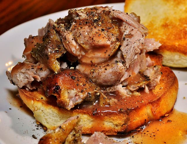 BBQ pulled pork sandwich