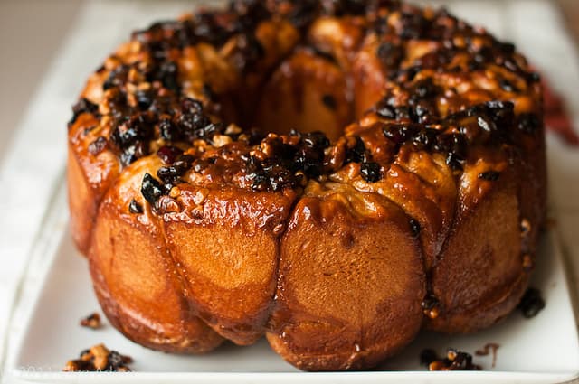 Breakfast Treat: Cinnamon Monkey Bread with Pecans and Cranberries