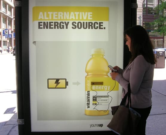 Vitaminwater Bus Stop Charging Stations