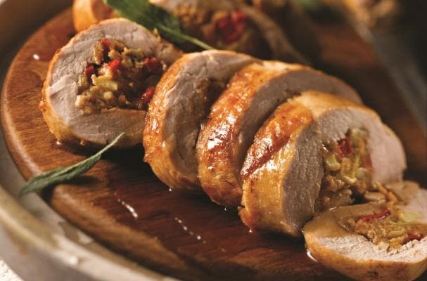 Savory Mushroom-Stuffed Pork Tenderloin