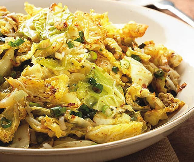 Roasted Savoy Cabbage With Black Bean-Garlic Sauce