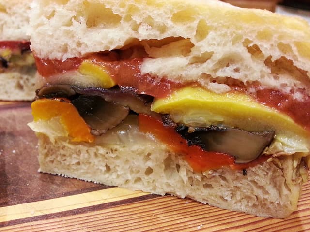 Italian Vegetable Pressed Sandwich
