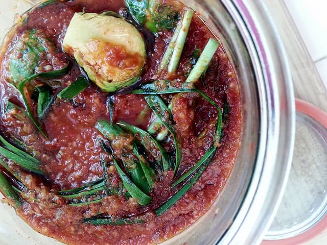 Bold and Beautiful Brussels Sprouts Kimchi