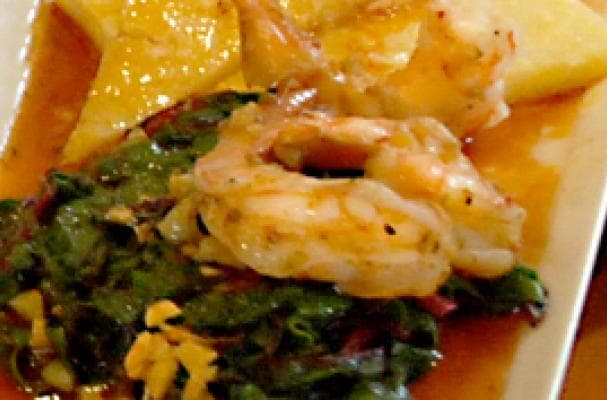 Bourbon BBQ Prawns with Greens