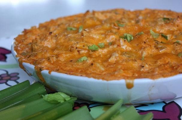 Light and Cheesy Buffalo Chicken Dip