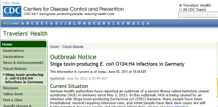 5 Things You Should Know About the Deadly German E Coli Outbreak if You're Going to Germany  