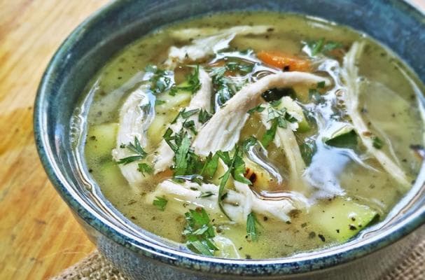 Chicken and Spaghetti Squash Noodle Soup