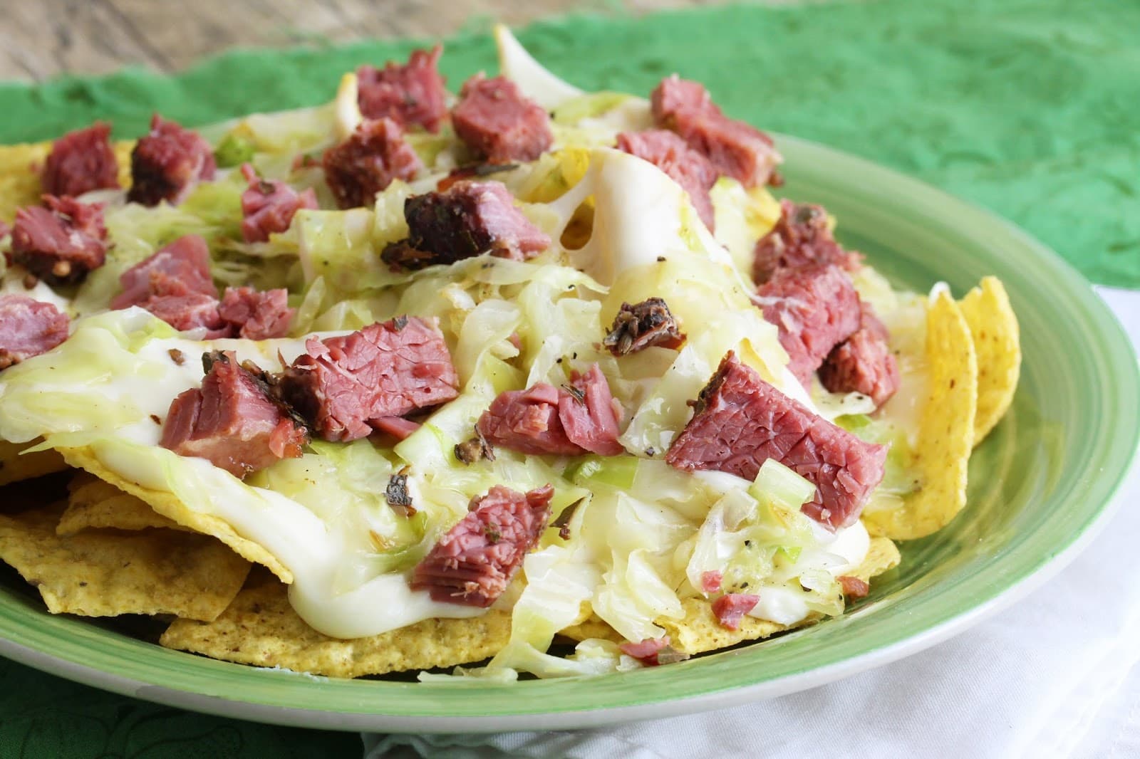 Corned Beef and Cabbage Nachos
