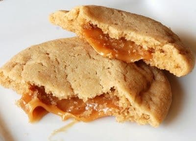 Caramel Stuffed Apple Cider Cookies 