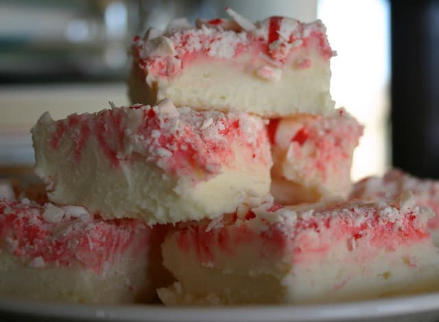 White Chocolate Peppermint Fudge