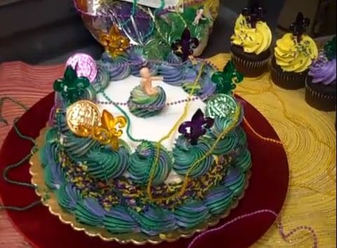 Must Have: Mardi Gras Vanilla Buttercream Cake