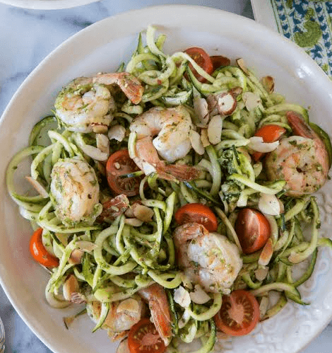Low Carb Zucchini Noodles with Shrimp