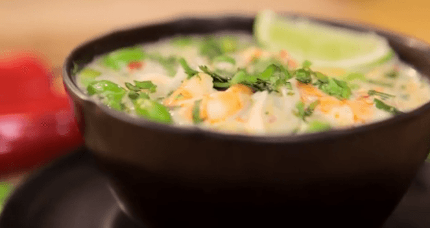 Coconut and Shrimp Thai Noodle Soup in a Mug