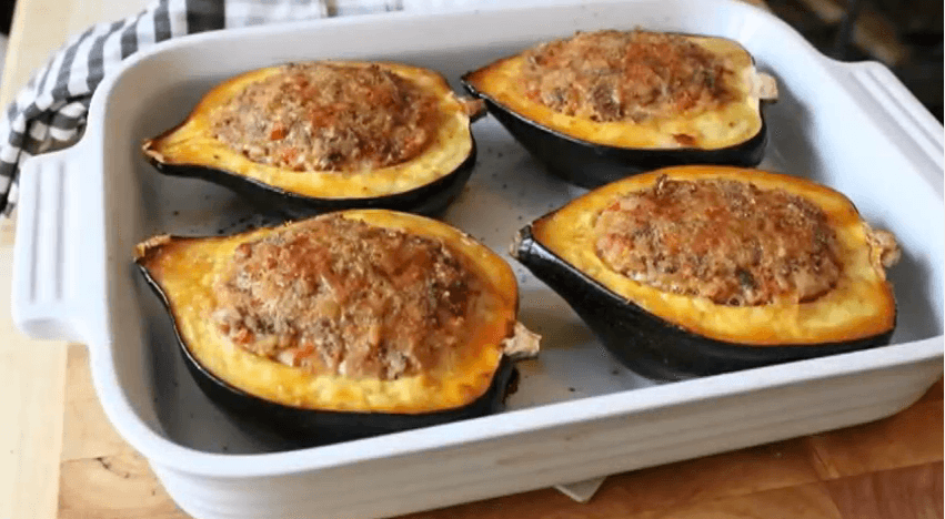 Fall Comfort: Sausage and Rice Stuffed Acorn Squash