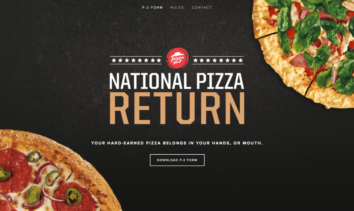 Pizza Hut Offers National Pizza Return in Honor of Tax Day