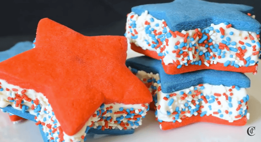 Star Spangled Ice Cream Sandwiches