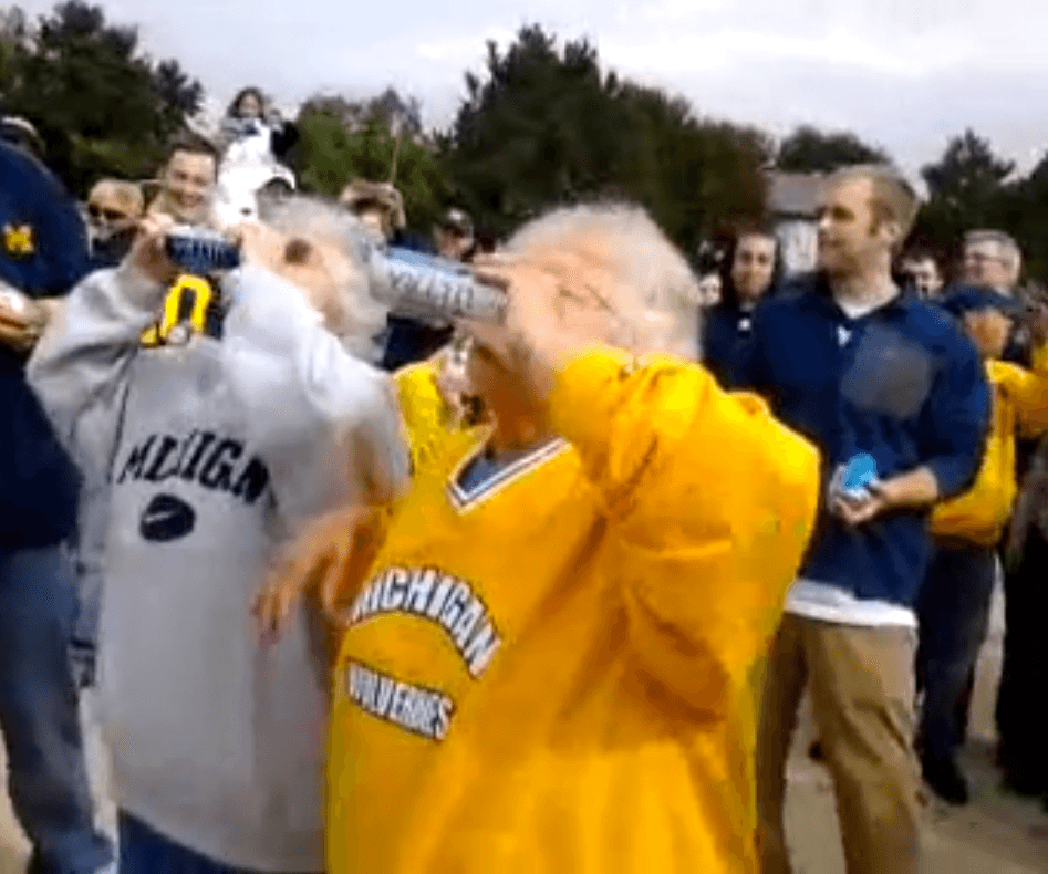 Grandmas Shotgunning Beers 